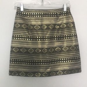 Black & Gold Mini Skirt